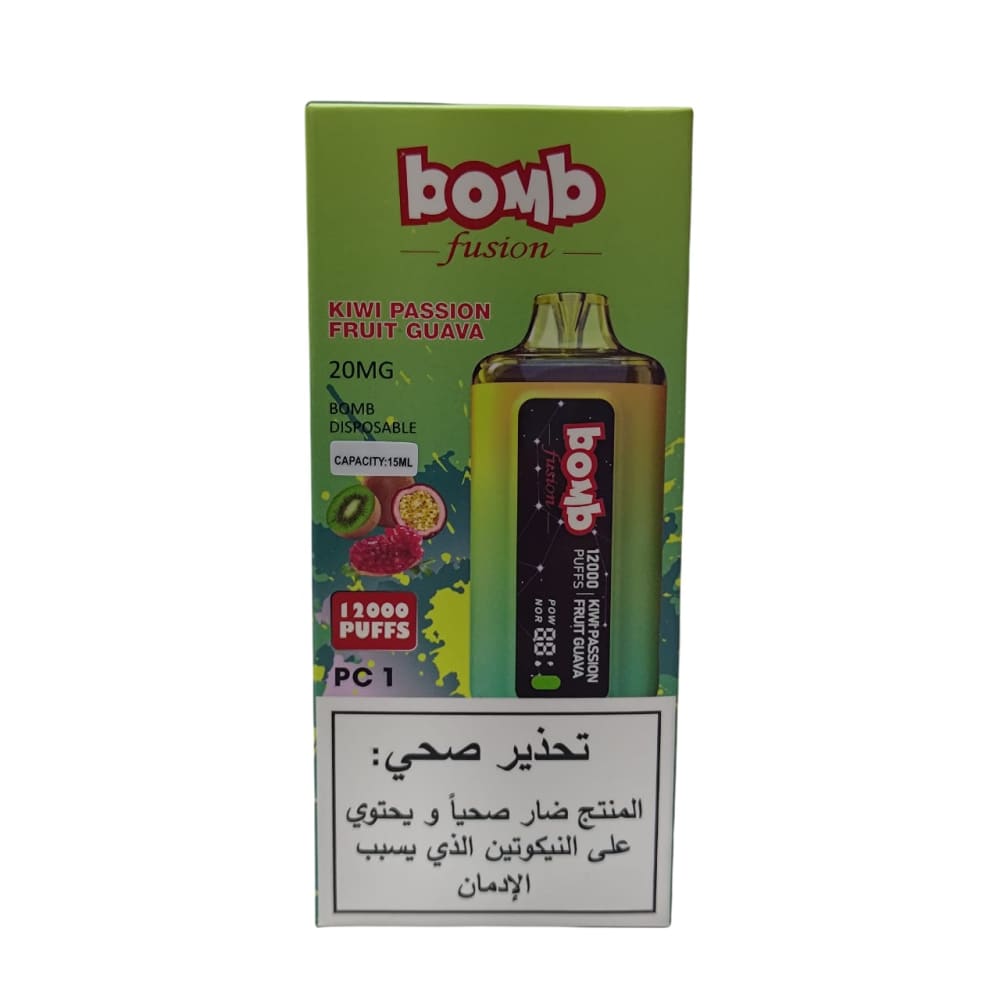 BOMB سحبة سيجارة بومب 12000 شفطة 50 نيكوتين عدة نكهات استخدام مره واحده