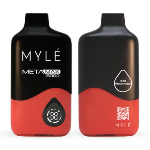 MYLE META MAXX سحبة سيجارة مايلي ميتا ماكس 18000 شفطة 50 نيكوتين عدة نكهات استخدام مره واحده