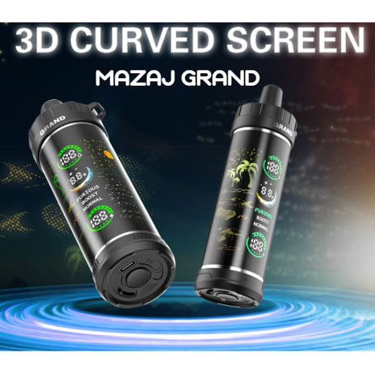 جهاز فيب شيشة مزاج قراند 22000 شفطة 10 نيكوتين عدة نكهات استخدام مره واحده MAZAJ GRAND